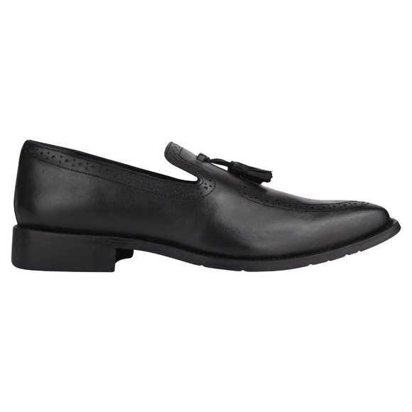 MEN\'S Black Tassel Loafer Leather Tassels Shoes